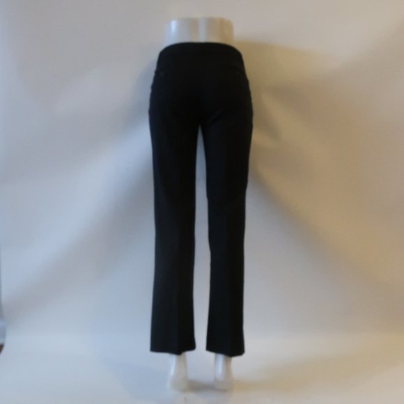 WOMENS THEORY CHARCOAL BLACK PINSTRIPE FLAT FRONT WOOL BLEND PANTS 2 * COLOR: CH - Picture 7 of 9